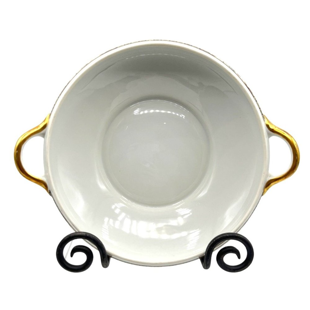 Noritake Chelsea Pattern 71432 Serving Bowl Roses Flowers Leaves Gold Details Ge